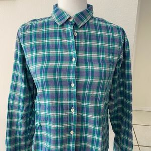 J. Crew Flannel Button Down Top